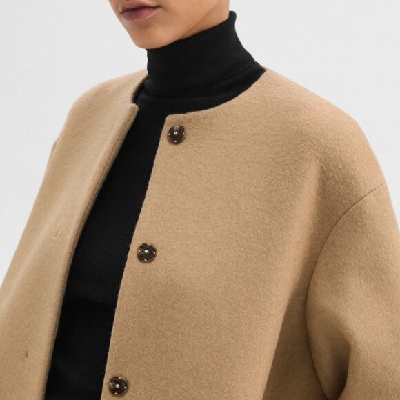 NWT $895 size M Theory Crew Cape DF Coat - Picture 2 of 5